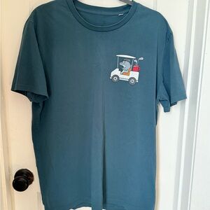 Men's Blue Golphin Graphic T-Shirt